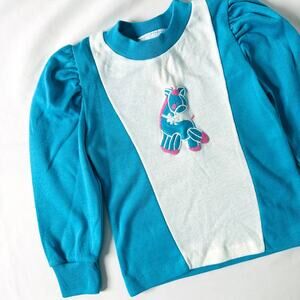 Vintage 1980s Carters Giraffe Long Sleeve Top Sz 3